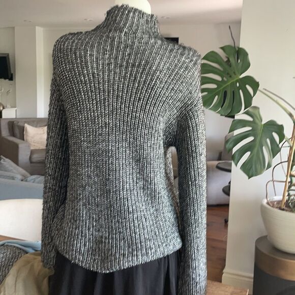 Line Genevieve funnel neck sweater grey Nordstrom soft - Picture 8 of 9